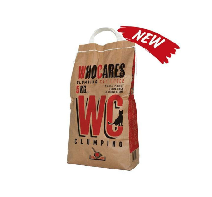 Наповнювач для котячого туалету WC ВіСі WhoCares Clumping, 10 кг.